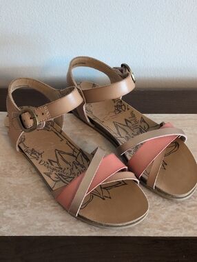 Blowfish Malibu Girls Leather Sandals Size 4